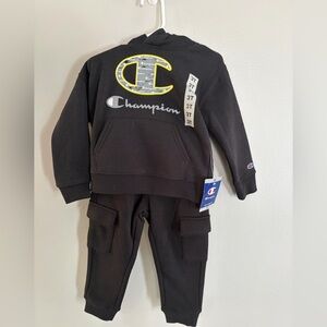 NWT Champion Black and Yellow Toddler Tracksuit Size 3T